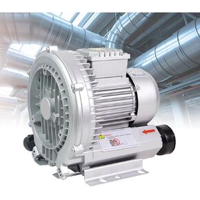 220V/380V Regenerative Blower, Single/Three Phase Vortex Ring Blower, Side Channel Blower, Industrial Vacuum Pump, for Factory Ventilation Dust Removal(4KW/380V)