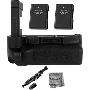 Battery Grip Bundle for Nikon D3100, D3200, D3300: Includes Vertical Battery Grip, 2-Pk EN-EL14a Long-Life Batteries, UltraPro Accessory Bundle
