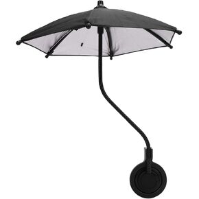 ciciglow Magnetic Phone Umbrella, Adjustable Metal Joint Handle Foldable Magnetic Umbrella for iOS 12 to 16 Series Smart Phone Sunshade Bendable Design