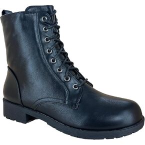 Revol Women's Otkle Bootie Winter Lace Up Mid Calf Militar Military Boots