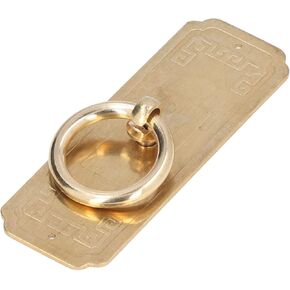 Chinese Style Pull Handles,Vintage Drawer Handles,Circular Antique Pull Knobs, Chinese Style Cabinet Handles Vintage Style Brass Pull Handles(10cm)