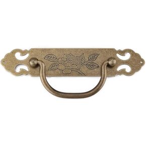 Chinese Style Pull Handles,Vintage Drawer Handles,1 Piece Vintage Style Antique Brass Cabinet Closet Pull Wardrobe Drawer Furniture Hardware