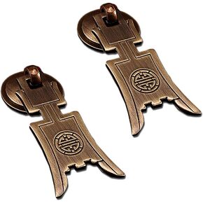 Chinese Style Pull Handles,Vintage Drawer Handles,2Pcs Chinese Style Vintage Furniture Drawer Brass Pulls Handle Jewelry Box Wardrobe Door Small