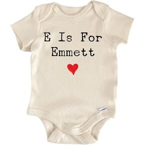 E Is For Emmett - Baby Boy Girl Clothes Bodysuit Funny Cute