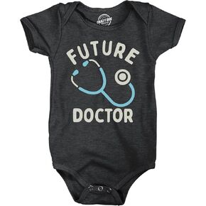 Crazy Dog T-Shirts Future Doctor Baby Bodysuit Funny Sarcastic Stethoscope Graphic Novelty Jumper For Infants