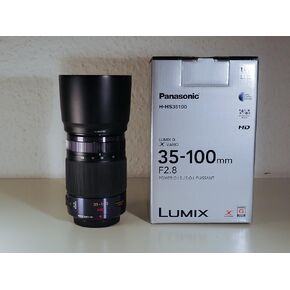 Panasonic Lumix LUMIX G X Vario 35-100mm Lens PROFESSIONAL MIRRORLESS MICRO FOUR THIRDS, POWER OPTICAL I.S., H-HS35100 Metalic Blue (Renewed)