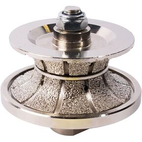V30FBPW 1-1/4" Full Bullnose Vacuum Brazed Diamond Profile Wheel with 5/8"-11 Female Threads