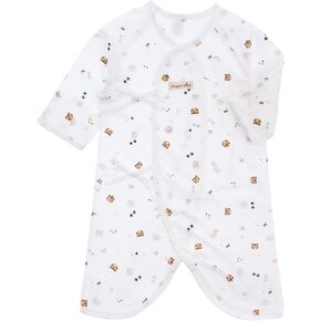 100% Organic Cotton Korean Kimono Newborn Baby Summer Thin Relaxed Outfit LongSleeve Breathable Romper 0-6M With Mitten Cuffs