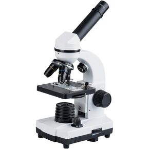 Microscope 40x-1600x Optical Glass Lens LED Biological Compound Monocular Microscope for Children Student Scientific Experiment Animal Plant Blood Analysis