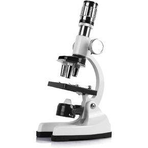 Compound Monocular Microscope Fill Light All Glass Optics for Kids Students School Laboratory