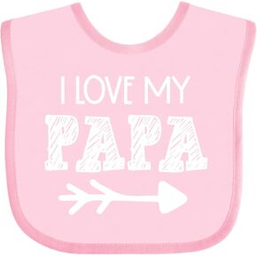inktastic I Love My Papa with Arrow Baby Bib
