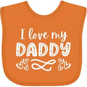 inktastic I Love My Daddy with Hearts Baby Bib