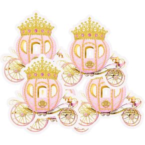 Princess Carriage Cut-Outs, Princess Birthday Baby Shower Party Decor (Pink)