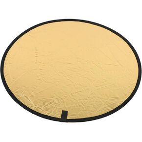 Photography Light Reflector, Silver and Gold Portable Mini Round Light Reflector, for Photography Photo Lighting Studio Live Broadcast, with Storage Bag(30cm)