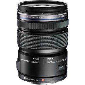 OM SYSTEM OLYMPUS M.Zuiko Digital ED 12-50mm F3.5-6.3 EZ Lens, for Micro Four Thirds Cameras (Black)