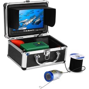 Underwater Fishing Camera, 1000TVL Fishing Camera, 9.0 Inch Screen, 30Pcs IR and White LED Lights, for Ice Lake Boat Kayak Sea (30M Cable)