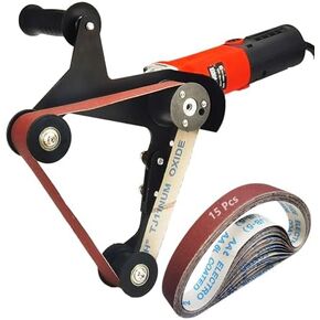 Belt Sander - Pipe Tube Polishing Sanding - Handheld Grinder Sander - Suitable for Polishing Various Circular Pipe Materials,Woodworking and Metal Rust Removal- (20pcs Sanding Belts).