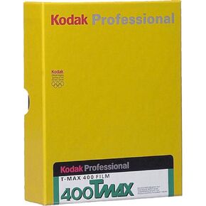 Kodak 843 8202 400 TMAX Professional ISO 400, 4X5 (50 Sheets) Black and White Film (Yellow)