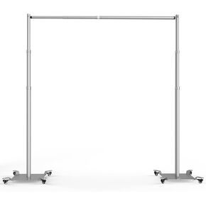 EMART Pipe and Drape 10ftx10ft Heavy Duty Backdrop Stand with Wheels, Adjustable Background Support System for Photography Wedding Birthday Party Decoration