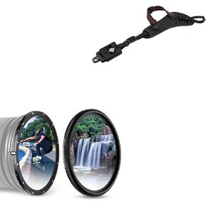 JJC Deluxe Microfiber Camera حزام ويلون حقيقي ND Filter متغير ND2.5-1000 (1-10 توقف) لكانون نيكون فوجيفيلم أوليمبوس DSLR والكاميرات غير المرآة بدون مرآة