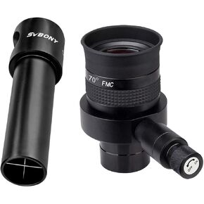 SVBONY SV197 Collimating Cheshire Eyepiece for Newtonian Reflector Telescope Bundle with SV152 Reticle Eyepiece 1.25 Inch Crosshair Eyepiece 20mm Illuminated Centering Telescope Eyepiece