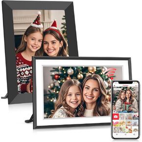2 Pack -frameo 10.1 بوصة إطار صورة رقمي WiFi مع ذاكرة 32 جيجابايت ، 1280 × 800 IPS شاشة اللمس إطار الصورة الإلكترونية الذكية