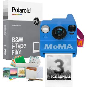 Polaroid Now Generation 3 MoMA Edition with Self-Timer and Autofocus Lens Bundle with Black and White Film and Accessories (3 Items)