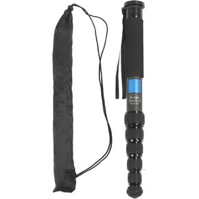 6 Section Telescopic Carbon Monopod, Slip for DSLR Cameras, Smartphones, Live Streaming, Lightweight and Portable with Carrying