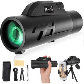 20x50High-Power Monocular Telescope with Smartphone Tripod, Portable Bag - Ideal for Bird Watching, Hunting, Hiking, Camping - Large Vision with BAK4 Prism and FMC Lens