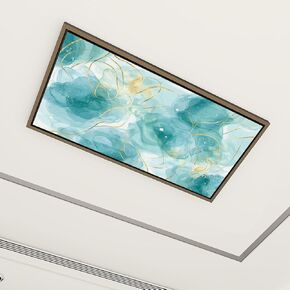 6 Pack Fluorescent Light Covers for Ceiling Lights Rainbow pattern Baby Cloud rainbow texture Kids cartoon Decorative Magnetic Fluorescent Covers for Classroom Office Home 2x4 ft