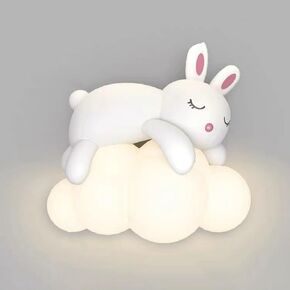 Bracket Light LED l Sconce Kids Room l Light Fixture Dimmable Milk White Shade Cloud l Lights for Nursery Cartoon Bear Rabbit Modern l Lamp for Girls Bedroom Boys Bedside Children