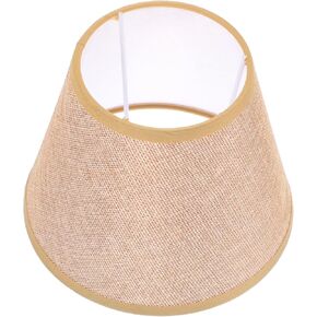 NUOBESTY Elegant Fabric Lamp Shade Drum Lamp Cover for Boys and Girls Small Brown Decorative Tabletop Lighting