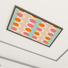 4 Pack Fluorescent Light Covers for Ceiling Lights Winter Christmas Seamless Pattern Children kids for fabric Decorative Magnetic Fluorescent Covers for Classroom Office Home 2x4 ft