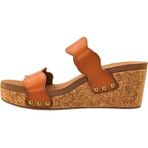 Corkyys Footwear Womens من الواضح أن Wedge - يتميز بكعب 2.5 بوصة وأشرطة متموجة وتوقيع Corkys النعال الضعيفة EVA للراحة وارتداءها طوال اليوم - أنيقة وعصرية
