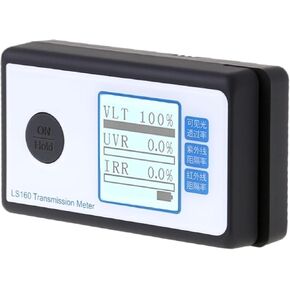 TINT METER 160 MITER MOVER SCHERMISSION PORTABLE ، TENT WINDOW TINT UV IR الرفض المرئي للضوء المرئي لقياس الأشعة فوق البنفسجية