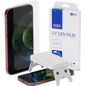 Whitestone DOME UV GEN Film [Glass-Like Film] Screen Protector for iPhone 15 with UV Lamp [2Pack]