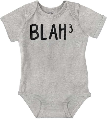 Brisco Brands Funny Blah Cubed Snark Math Joke Baby Romper Boys or Girls in Saudi Arabia