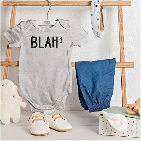 Brisco Brands Funny Blah Cubed Snark Math Joke Baby Romper Boys or Girls in Saudi Arabia