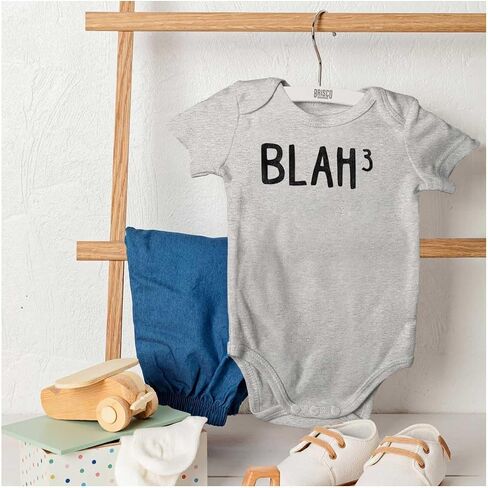 Brisco Brands Funny Blah Cubed Snark Math Joke Baby Romper Boys or Girls in Saudi Arabia