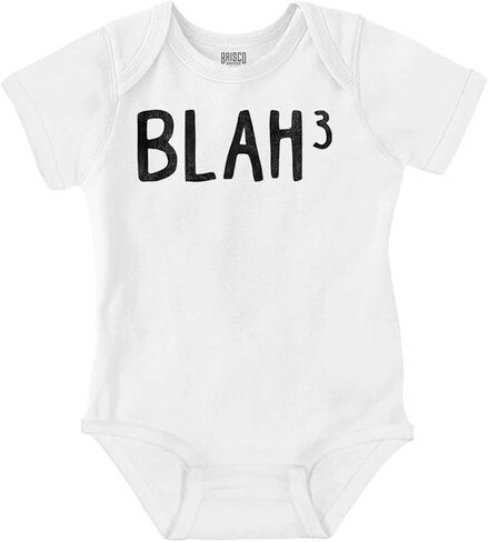 Brisco Brands Funny Blah Cubed Snark Math Joke Baby Romper Boys or Girls in Saudi Arabia