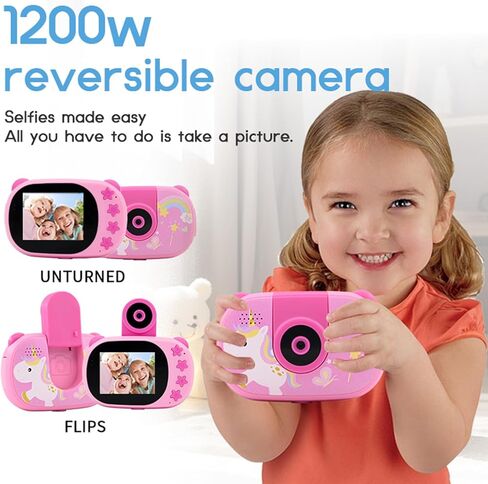 Kids Water Proof Camera, 1080P HD Video Recorder 2 Inch IPS Screen Underwater Digital Camera for 3 to 12 Year Old Boys Girls with 32GB Card (Blue with Water Proof Case+32GB Memory Card) in Kuwait