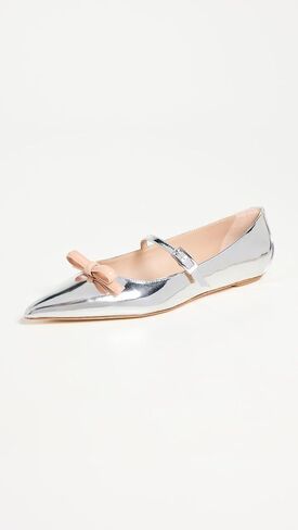 Stuart Weitzman Women's Felicity Bow Mary Jane Flats in Saudi Arabia