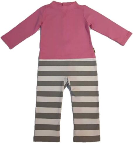 Terrible 2's No More Unwanted Undressing! One-Piece Romper with a Back Zipper in Pink/Gray in Saudi Arabia
