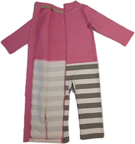 Terrible 2's No More Unwanted Undressing! One-Piece Romper with a Back Zipper in Pink/Gray in Saudi Arabia