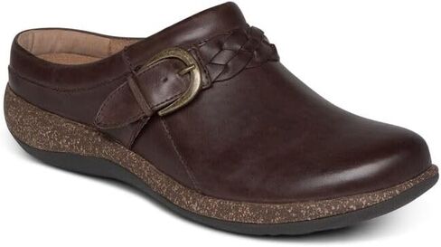 AETREX LIBBY LIBBY Orthopedic Comfort Leather Leather Clogs - Buckle القابلة للتعديل خفيفة الوزن البغال والثبات in Kuwait