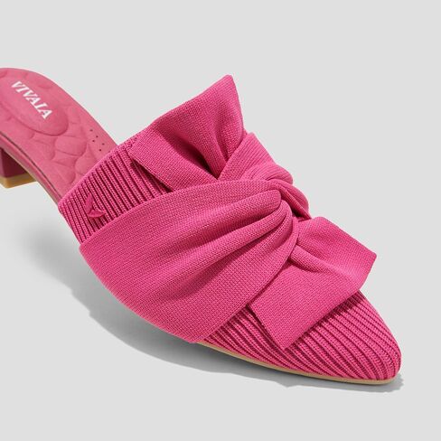 VIVAIA Yaffa Pro Mules for Women Slip On Pointed-Toe Knot Mules Women's Casual Slip on Washable Comfortable Shoes Pointed-Toe Style in Saudi Arabia