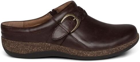 AETREX LIBBY LIBBY Orthopedic Comfort Leather Leather Clogs - Buckle القابلة للتعديل خفيفة الوزن البغال والثبات in Kuwait