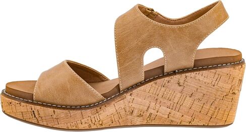 Corkys Footwear Women's Five Oclock Somewhere 2.5-Inch Wedge - Timeless Toe Strap, Hook And Loop Strap Ankle Closure, And Cushioned EVA Insoles For All-Day Comfort in Saudi Arabia