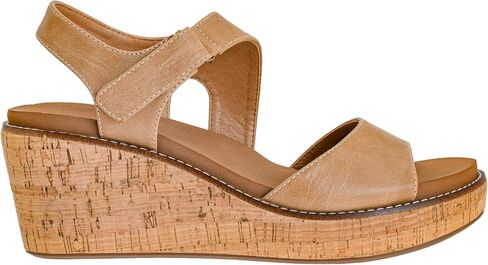 Corkys Footwear Women's Five Oclock Somewhere 2.5-Inch Wedge - Timeless Toe Strap, Hook And Loop Strap Ankle Closure, And Cushioned EVA Insoles For All-Day Comfort in Saudi Arabia