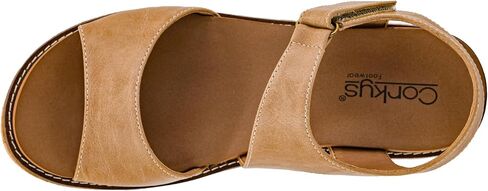 Corkys Footwear Women's Five Oclock Somewhere 2.5-Inch Wedge - Timeless Toe Strap, Hook And Loop Strap Ankle Closure, And Cushioned EVA Insoles For All-Day Comfort in Saudi Arabia
